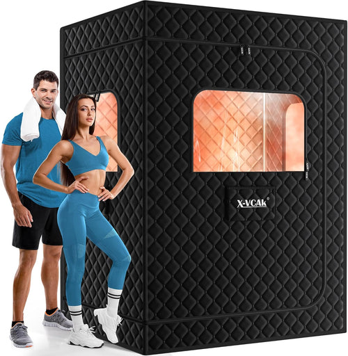 2 Person Sauna, Extra Large Sauna Box, Portable Steam Sauna Tent with 2 Steamers